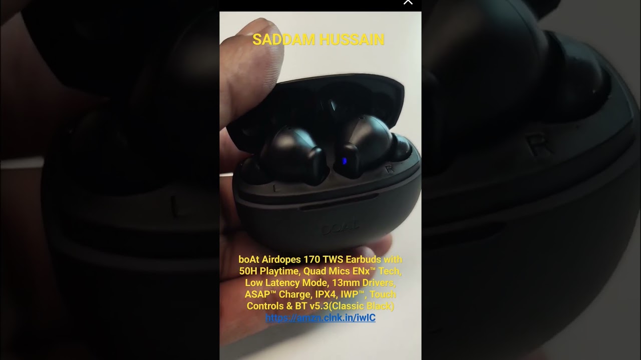 boAt Airdopes 170 TWS Earbuds with 50H Playtime, Quad Mics ENx™ Tech) 