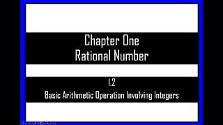 1.2 Basic Arithmetic operation involving integers | Mathematics | Form 1 | DLP | Part 1