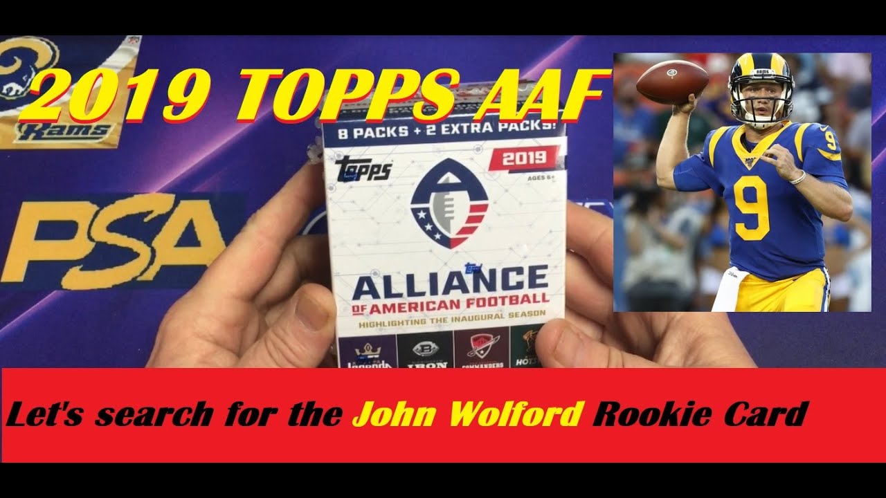 2019 TOPPS AAF Blaster -Searching for the John Wolford Rookie Card !