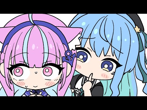 【手描き】止まらない陽キャのお誘いに「うん」しか言えなくなったあくあ【星街すいせい/湊あくあ/ホロライブ】