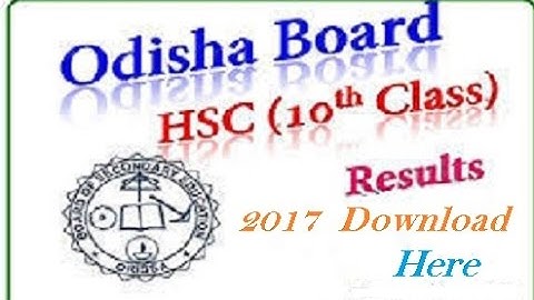 Odisha 10th Result 2017, Download BSE Orissa HSC Results 2017