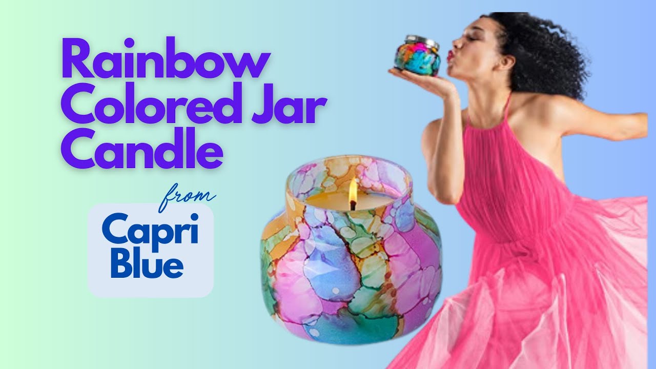 Capri Blue Volcano Candle🌈Rainbow Water colored Jar YouTube