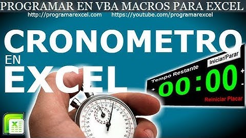 6 ❤️ Como HACER un 🔥 CRONOMETRO con EXCEL VBA