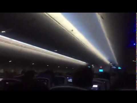 Terrifying moments inside Air Europa plane during landing at Amsterdam's Schiphol Airport