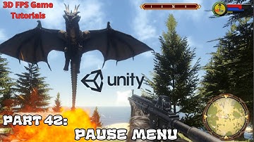 Part 42: Menu - Pause Menu | 3D FPS Game in Unity Tutorial Series For Beginners 2024