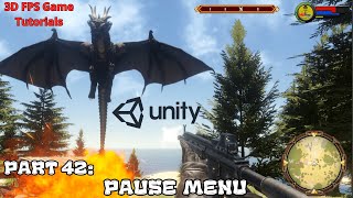 Part 42 Menu - Pause Menu 3D Fps Game In Unity Tutorial Series For Beginners 2024