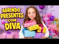 ABRINDO PRESENTES DO ANIVERSÁRIO da DIVA| *tudo que ela ganhou*