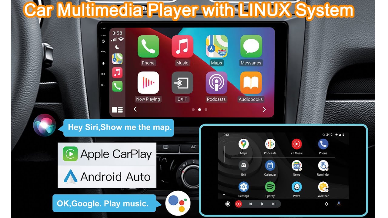 9 inch/10.1 inch Linux Universal Car Video, Radio GPS Player - YouTube