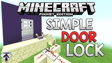 (0.14.0) MCPE Redstone Tutorial | Simple Door Lock!