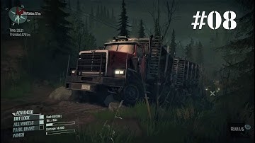 Spintires Mudrunner MOUNT LOGMRE  Map  Loading ,Transport & Unloading Walkthrough Part 08