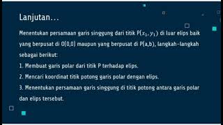 Persamaan Garis Singgung Elips Melalui Titik Di Luar Elips Persamaan Garis Singgung Elips Melalui Titik Di Luar Elips