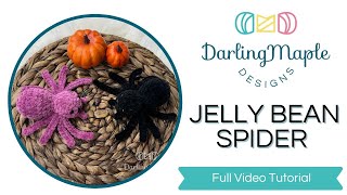 No Sew Spider / Spider Crochet Pattern / Full Video Tutorial / Amigurumi / Jelly Bean Series