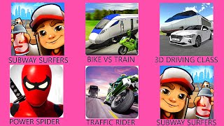 Superbike vs Train|3D Driving class,Subway Surfers,Power spider,Traffic Rider Gameplay #ipadgames screenshot 5