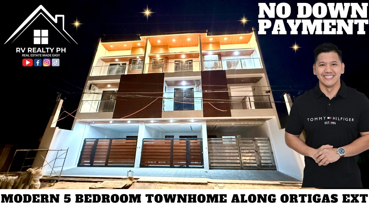 House Tour 68: Modern 5BR Townhome along Ortigas Ave. Extension!❤️ NO DOWN PAYMENT‼️ FLOOD FREE‼️