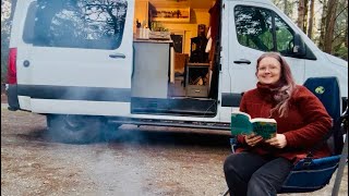 Quiet Reset Day in the Forest | Cozy Vanlife, Bird Sounds & a Simple Dinner (no talking)