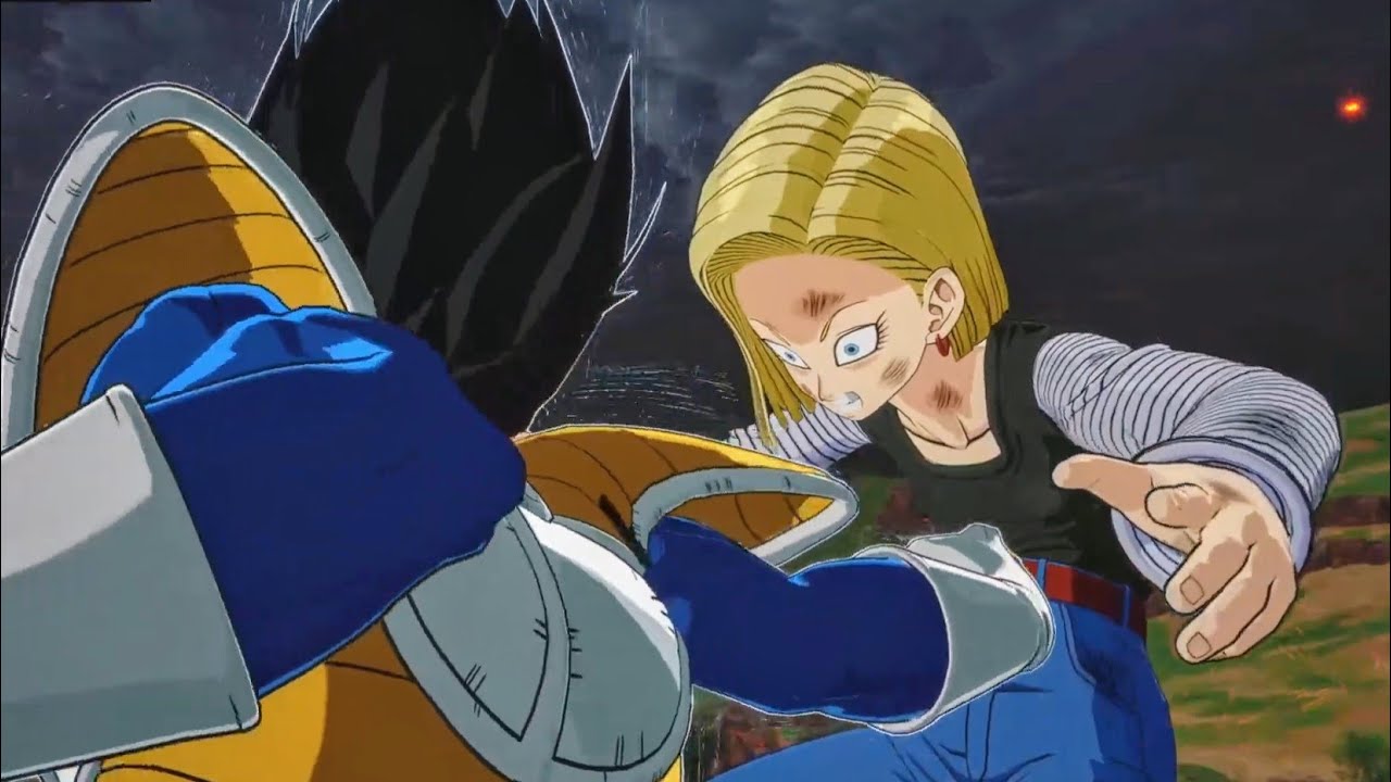 18号がブラスト技を受ける（ドラゴンボールスパーキングゼロ）