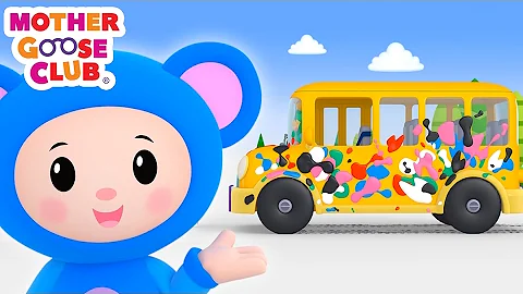 Baby Drives in Paint | Wheels on the Bus Color Song | Mother Goose Club Kid Songs and Phonics Songs