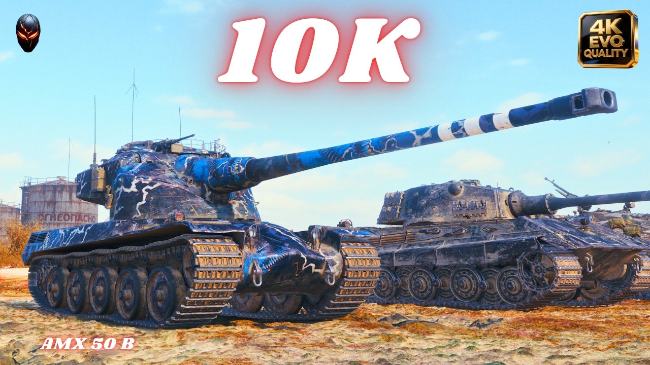 AMX 50 B  10K Damage & AMX 50 B  10K Damage 7 Kills World of Tanks #wot