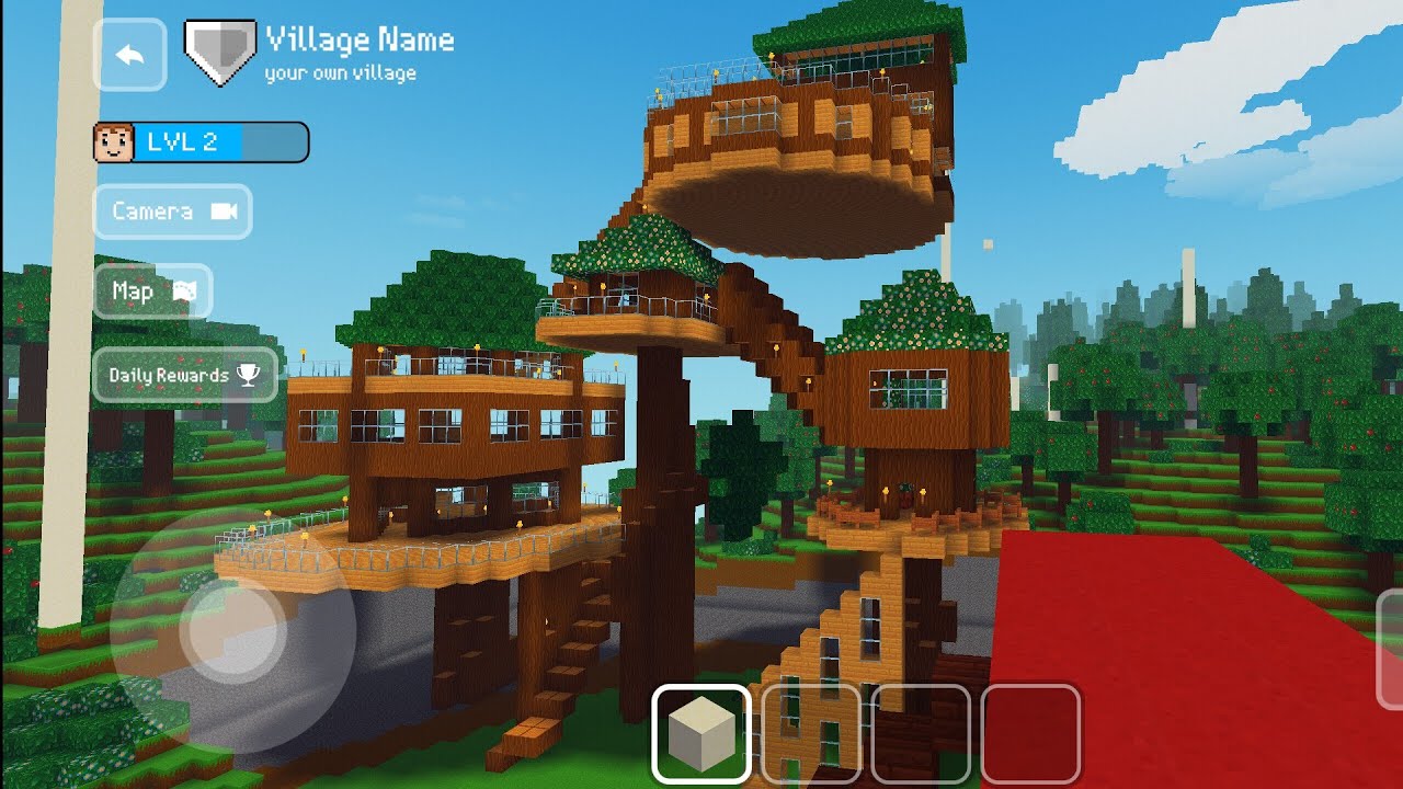 TREE HOUSE IN BLOCK CRAFT🌲🏡