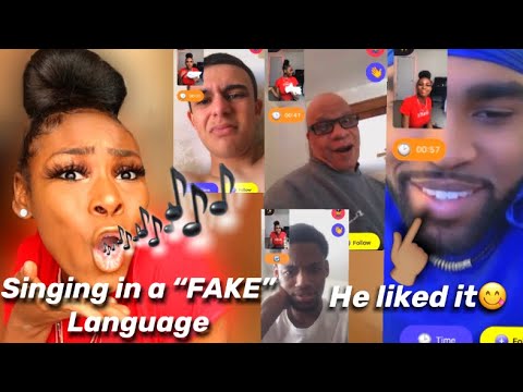 singing-in-a-"fake”-language-on-monkey-app🎶-(they-loved-it)