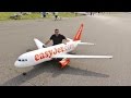 GIANT RC 1/9 SCALE "EASYJET" AIRBUS A319 AIRLINER - ANDY LMA RAF ELVINGTON AIRSHOW - 2015