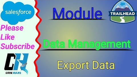 Data export | Data Management | Trailhead Quiz | Salesforce