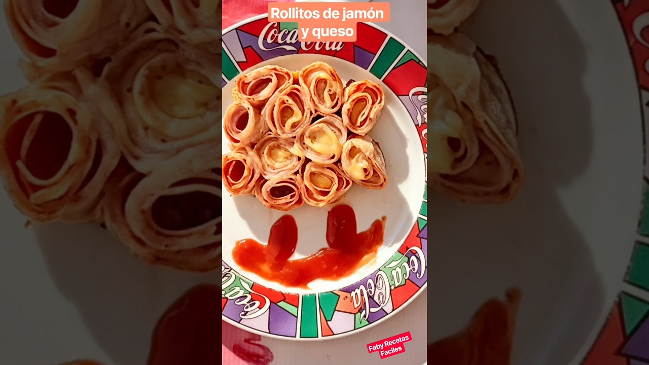 rollitos de jamón y queso #recetas #comida #postres