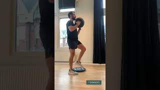 Low Scissor Aquabal Overhead Punch Step Up