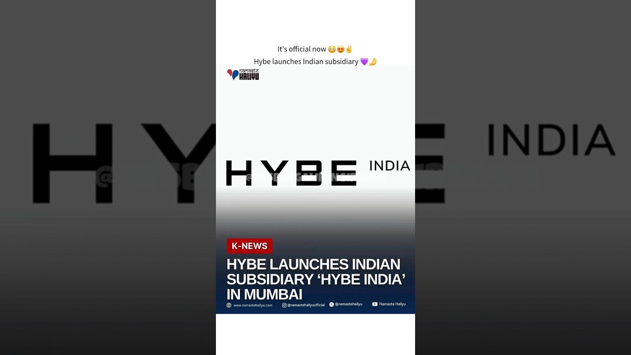 It's official now 😳😍✌Hybe launches Indian subsidiary 💜🤌 #@BTS #@HYBELABELS 