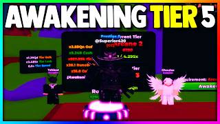 AWAKENING TIER 5 in Roblox Noob Incremental... Wealth