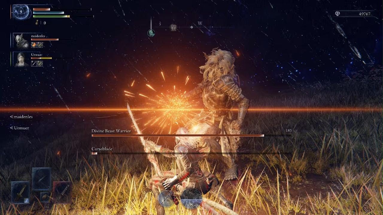 Elden Ring: Nightreign - Deflecting Curseblade & Divine Beast Warrior