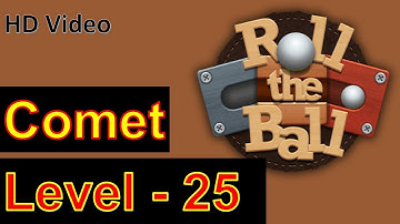How to Play Roll the Ball Slide Puzzle Comet Level 25 with 3 Stars Walkthrough