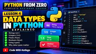 Python From Zero — Lesson 4: Data Types in Python Explained