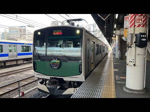 EV-301系 宮ヤマV3編成 烏山線 ワンマン烏山行き 100周年HM付き 発車 in宇都宮駅 #烏山線