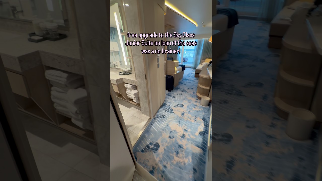 Sky Junior Suite on Icon of the Seas Room Tour #royalcaribbean #cruise #suite #tour