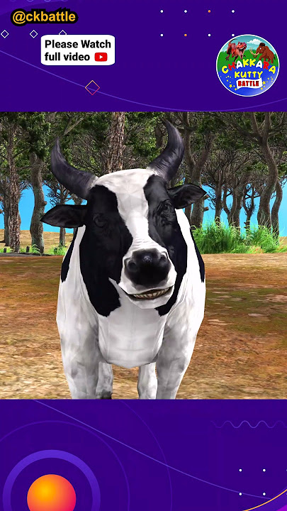 Giant Woolly Mammoth Vs Cow Bull Cartoon