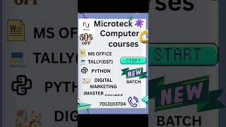 Kickstart Your Career with MICROTECK Computer Courses! 💻✨