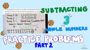 How to Subtract 3 Whole Numbers: Practice Word Problems Part 2 | Made Easy for Kids