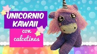 PELUCHE UNICORNIO DIY CON CALCETINES 🧦 ♥ MANUALIDADES FACILES PARA HACER EN CASA