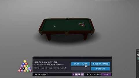 Second Life Playable Pool Table