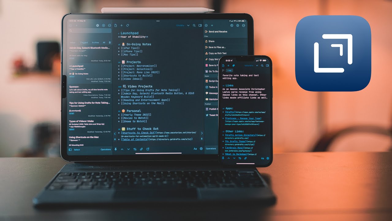Drafts Tips & Tricks: The Best Note Taking App - YouTube