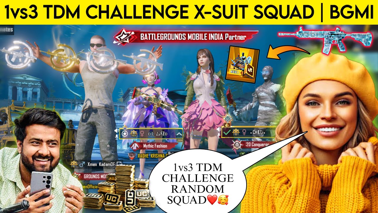 3 X-SUIT YOUTUBERS CHALLENGE ME😱1vs3 TDM ALL X-SUIT MAXX | RICH GIRLS SHOCKED😈 | KADAM OP IS BACK