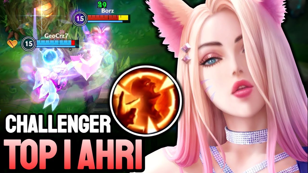 WILD RIFT AHRI - TOP 1 AHRI GAMEPLAY - CHALLENGER RANKED - YouTube