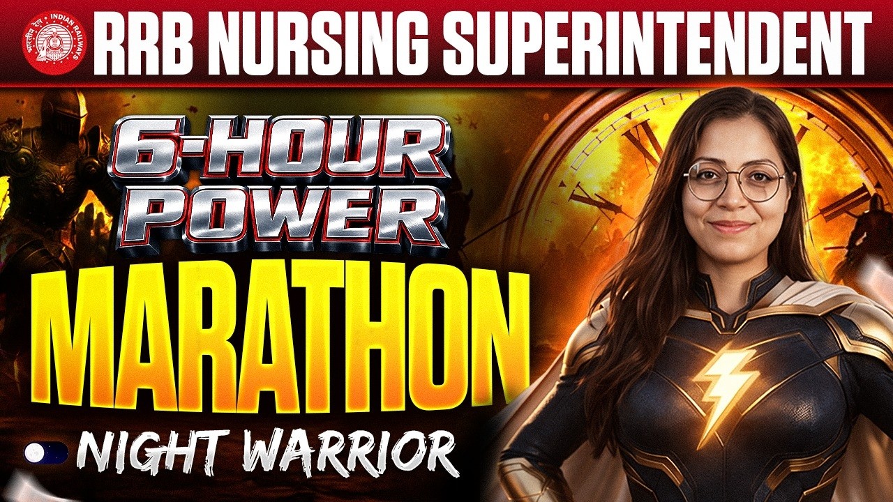 RRB Nursing Superintendent Mahamarathon  | RRB Staff Nurse Maha Revision Class | RRB Nursing Officer