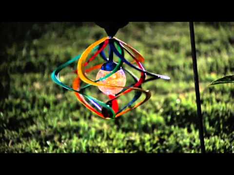 Compass Home Solar Hanging Double Wind Spinner W Color Light On Qvc Compass Home Solar Hanging Double Wind Spinner W Color Light On Qvc