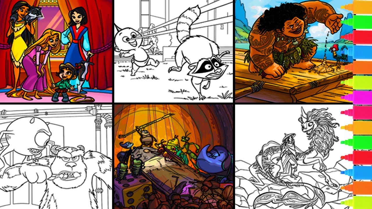 Coloring Wreck It Ralph, The Incredibles, Moana, Monsters Inc. | Disney Coloring Pages
