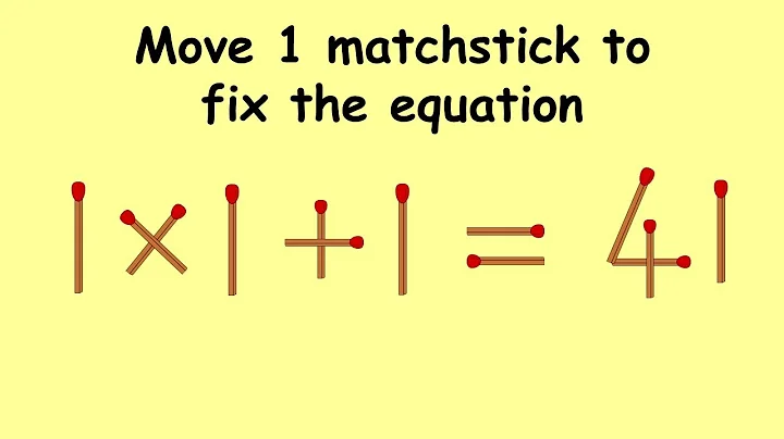 Fix 1x1+1=41 | Match Stick Puzzles #56 | Puzzles with Answer | Move only 1 stick