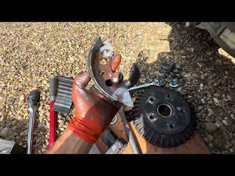 Fitting new brakes to a caravan