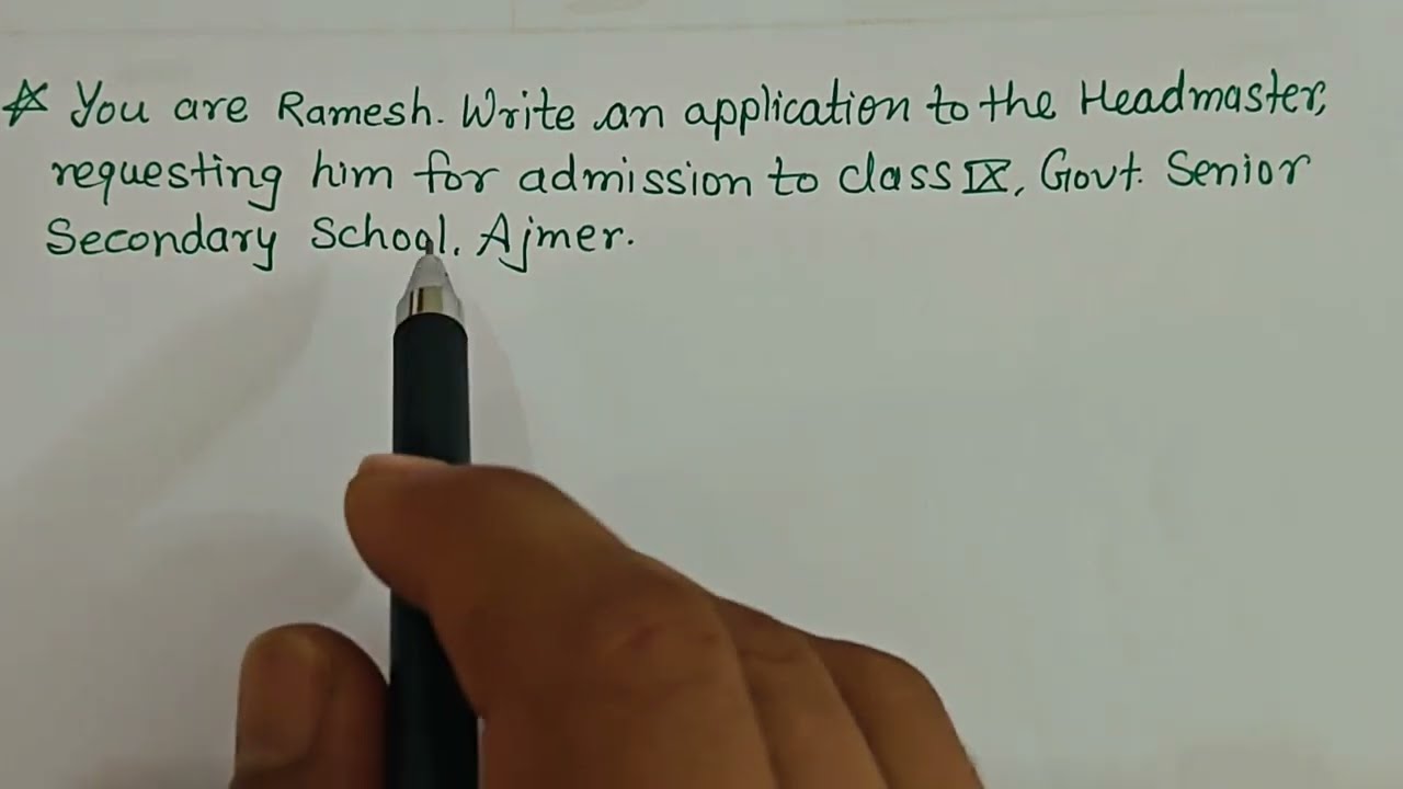 Application for admission in school || Request letter to principal for admission by parent