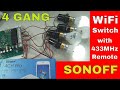 🔦⏱🏊Sonoff 4CH Pro - 4 Gang Inching/Self-Locking/Interlock WiFi RF Smart Switch